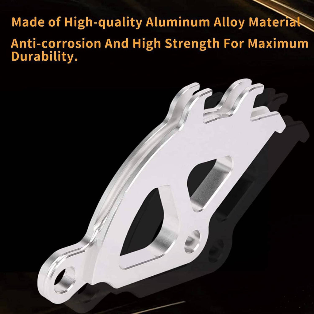 Silver aluminum firewall adjuster bracket with mounting holes and curved lever form