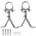 Silvery RF antenna wall mount stand off with clamp arms and U-bolt mast holders