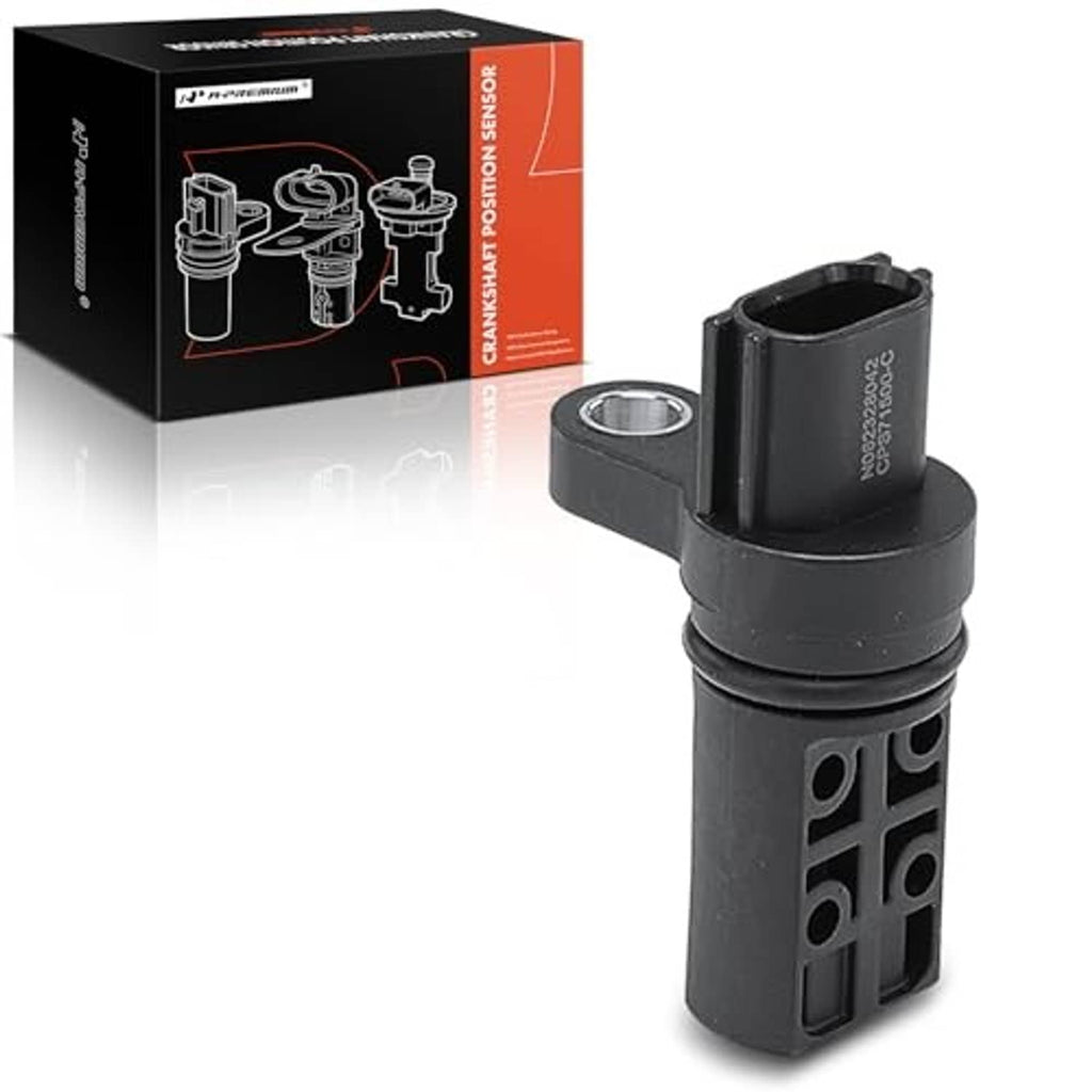 Engine crankshaft position sensor, black body with metal ring and multi-slot connector