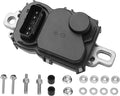 Fuel pump driver module with electrical connector and mounting bracket, black and silver.
