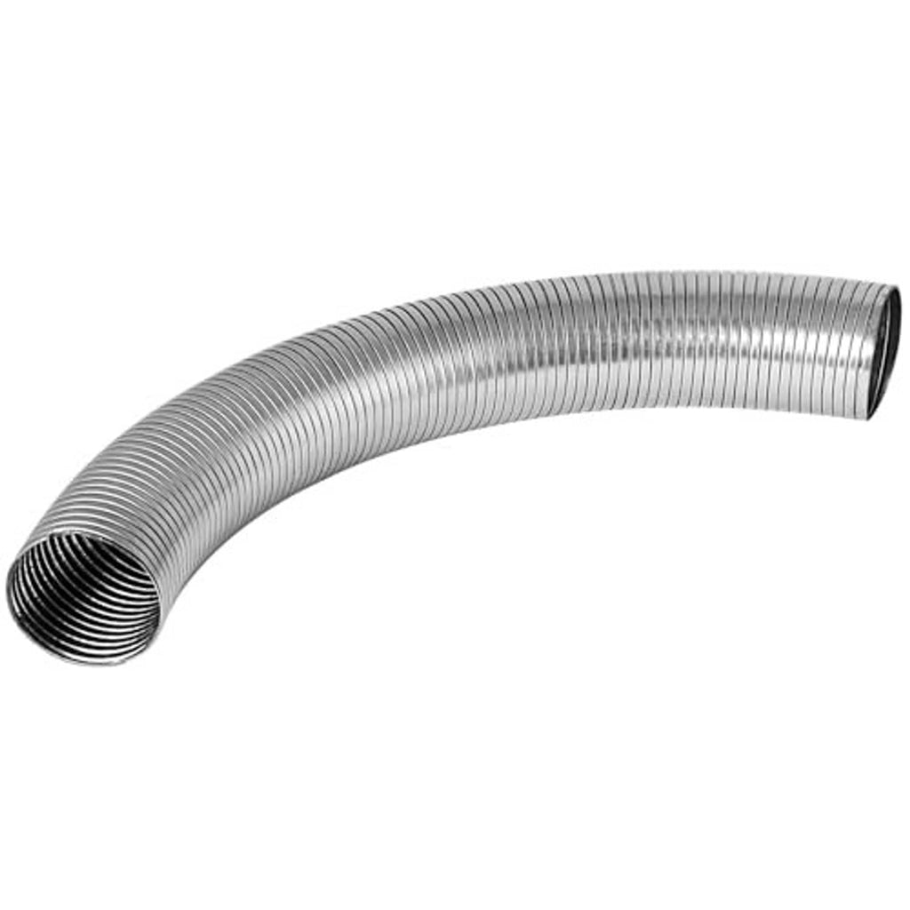 Bent 304 stainless exhaust flex pipe with ribbed corrugated tubing and flared end