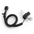 Crankshaft position sensor with black cable harness and metal mounting bracket