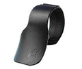 Motorcycle throttle rocker assist grip, curved textured dark gray with engraved lettering