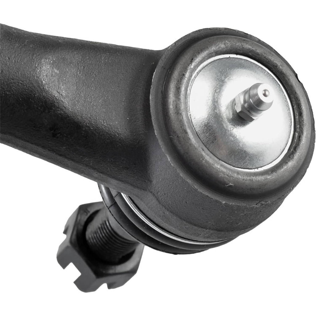 Front control arm ball joint with metal housing and rubber boot