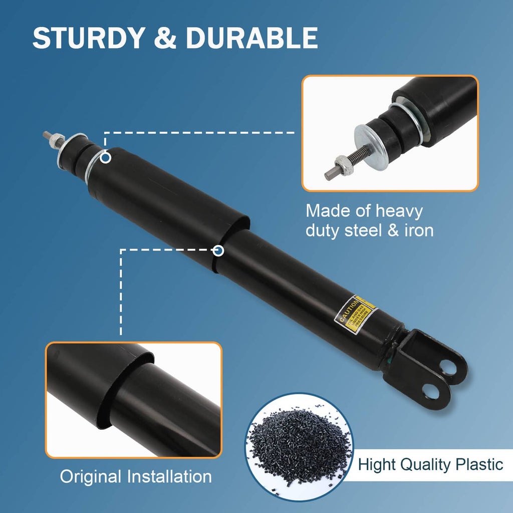Single air suspension strut with heavy-duty steel build and plastic cylinder cover