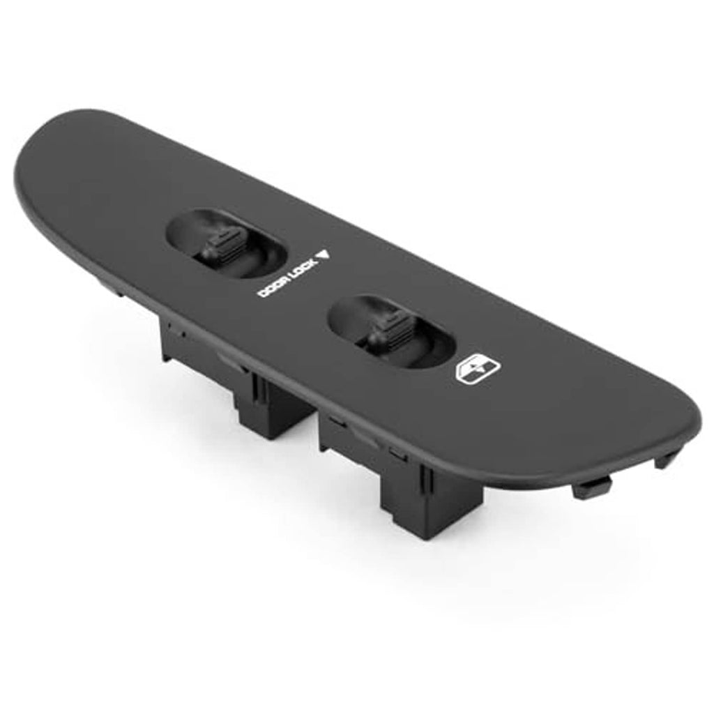 Dark gray power window and door lock switch panel underside with mounting tabs