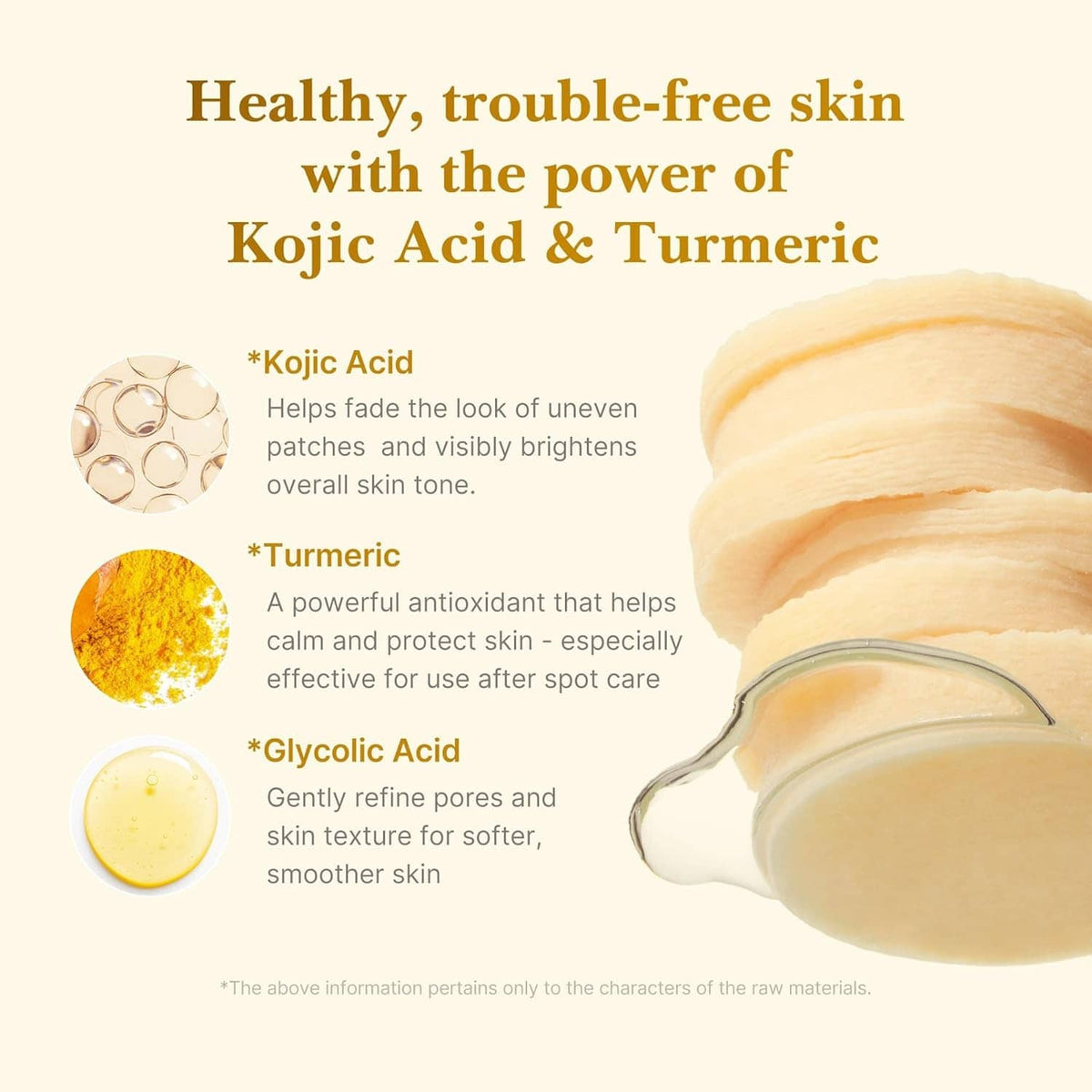 Medicube Kojic Acid Turmeric Pad jar with visible cream-colored pad