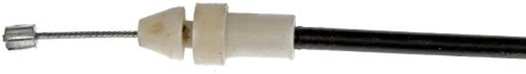 Hood release cable end with white plastic insulator and metal tip
