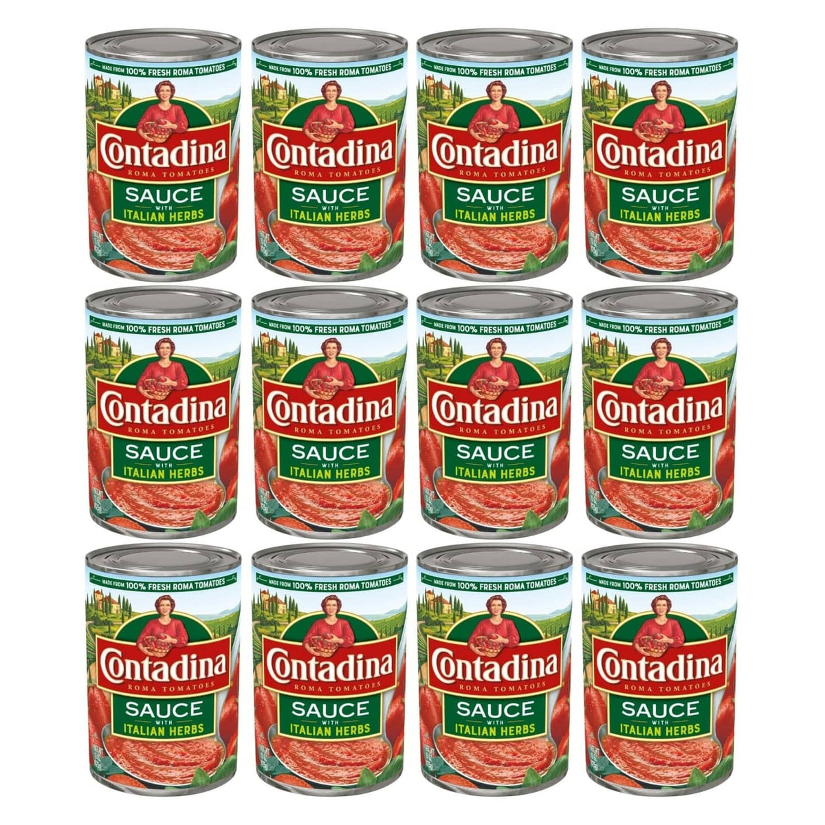 Contadina tomato sauce with Italian herbs 12-pack Roma tomato cans, 15 oz each