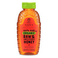 Nate's organic raw & unfiltered honey bottle with green cap, 16 oz