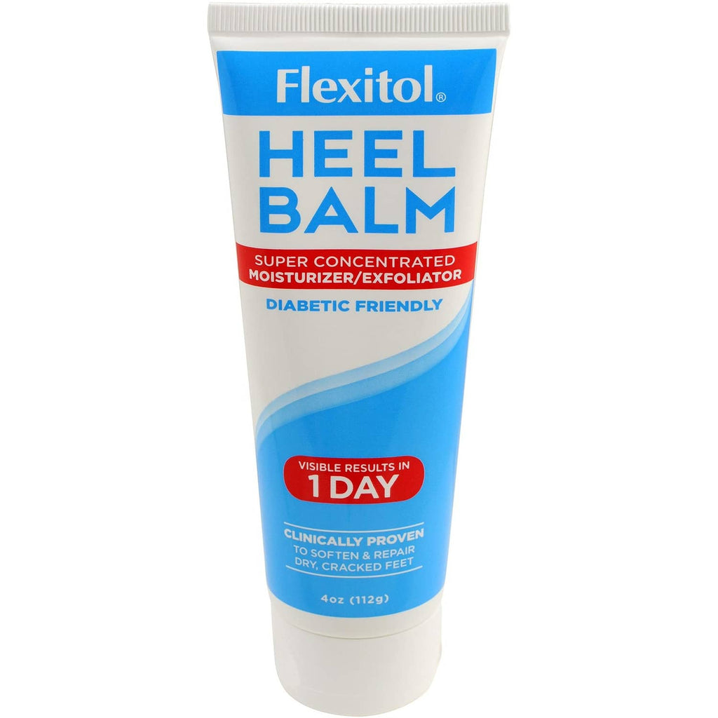 Flexitol Heel Balm squeeze tube with white cap and blue label