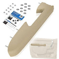 Beige armrest repair kit parts: armrest cover, screws, washers, instructions