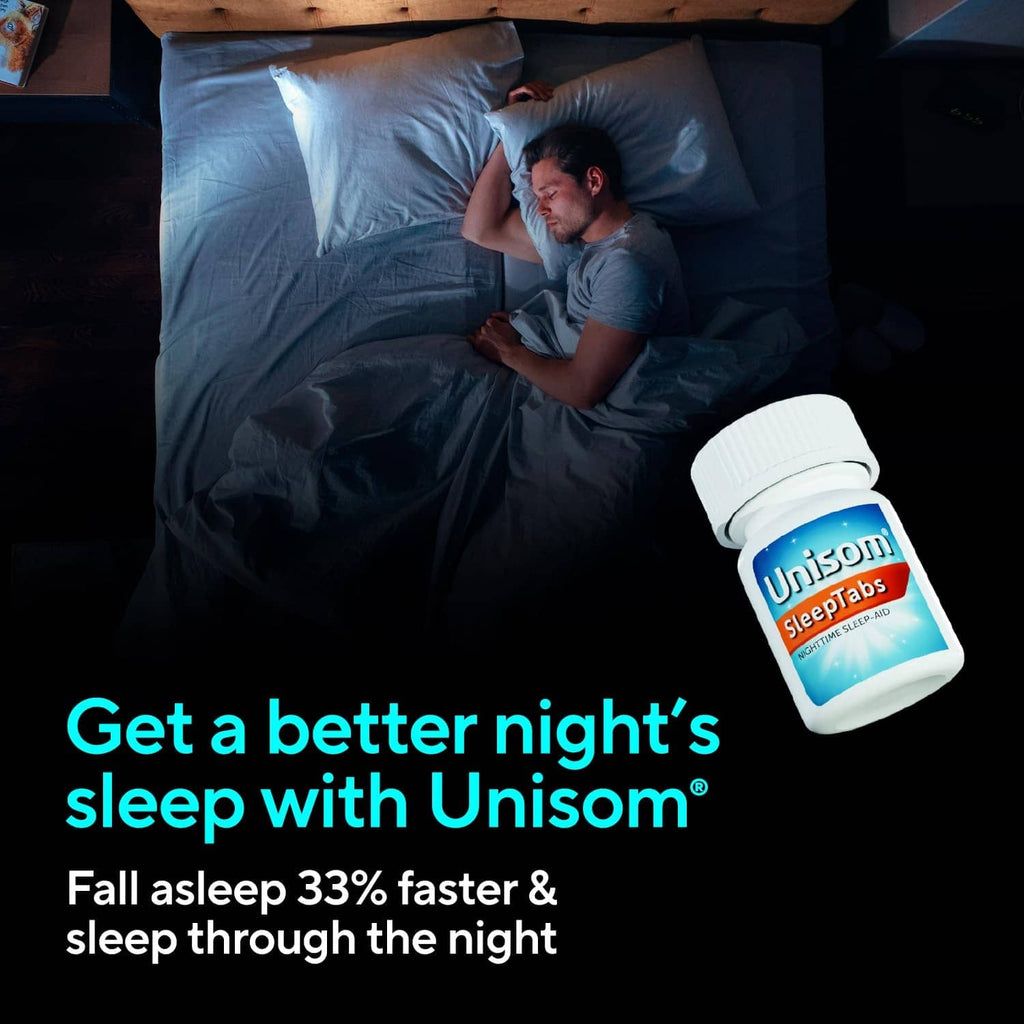 Unisom SleepTabs nighttime sleep-aid tablets bottle, 80 count