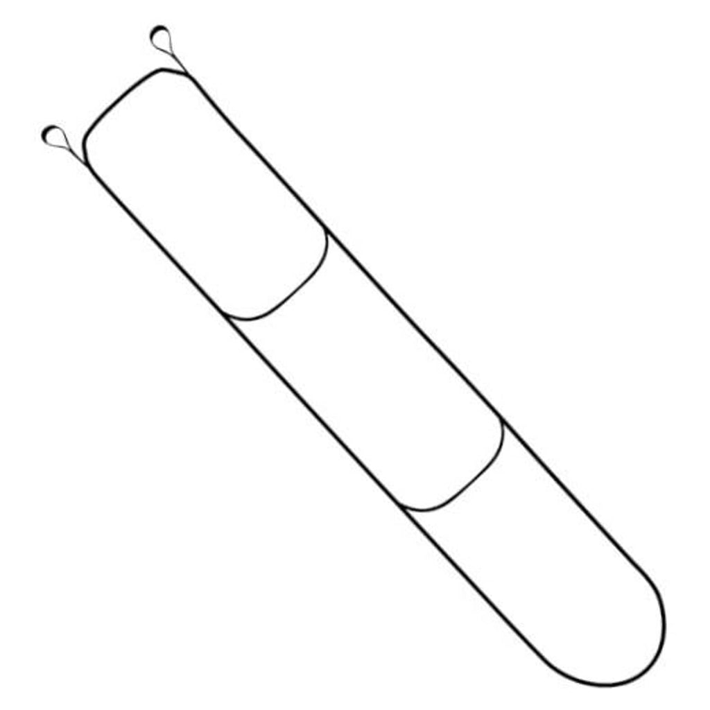 Black 3-step climbing aider webbing strap with two end loops for tree or boat climbing