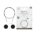 KnitPro 360° swivel circular cable set with black nylon-coated stainless steel tips