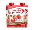 Premier Protein strawberries and cream shake, 4-pack red cartons with caps