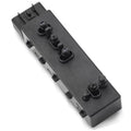 Power seat adjust control switch, black housing with four round rocker buttons