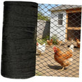Black HDPE bird netting roll with diamond mesh for chicken coop
