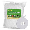 White 3.5 in mesh trellis netting roll with storage bag