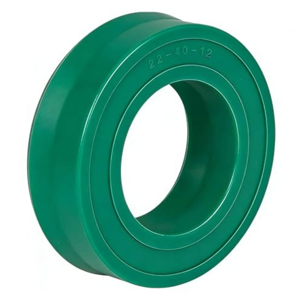 Green hydraulic jack U-cup seal ring with inner bore and raised outer lip
