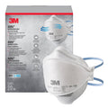 3M AURA N95 particulate respirator mask, white, cup-shaped with blue ear loops
