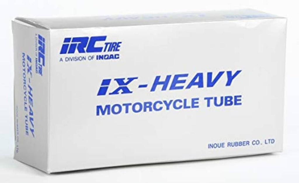 IRC IX-Heavy motorcycle tube box, white carton with 90/100-16 on front