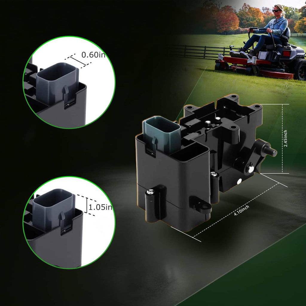 Black brake control module with multi-pin connector and sensor housing