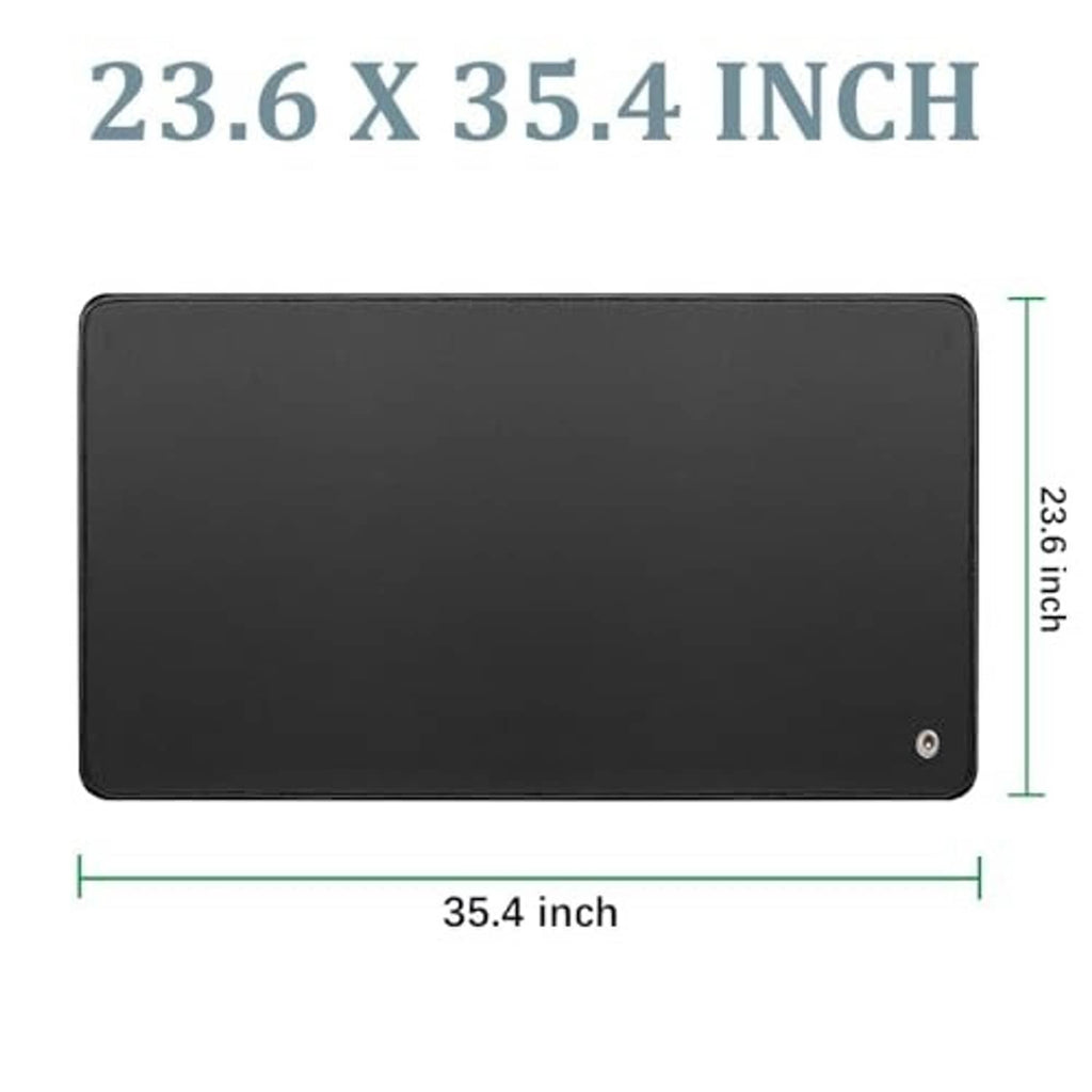 Black grounding mat size 35.4 x 23.6 in, thin rectangular pad