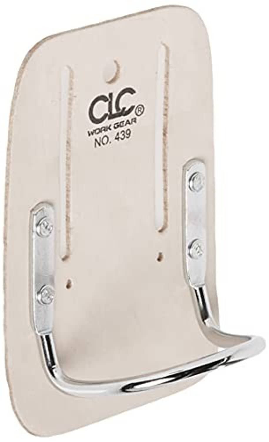 Steel loop hammer holder with tan backing and chrome loops, CLC Work Gear No. 439
