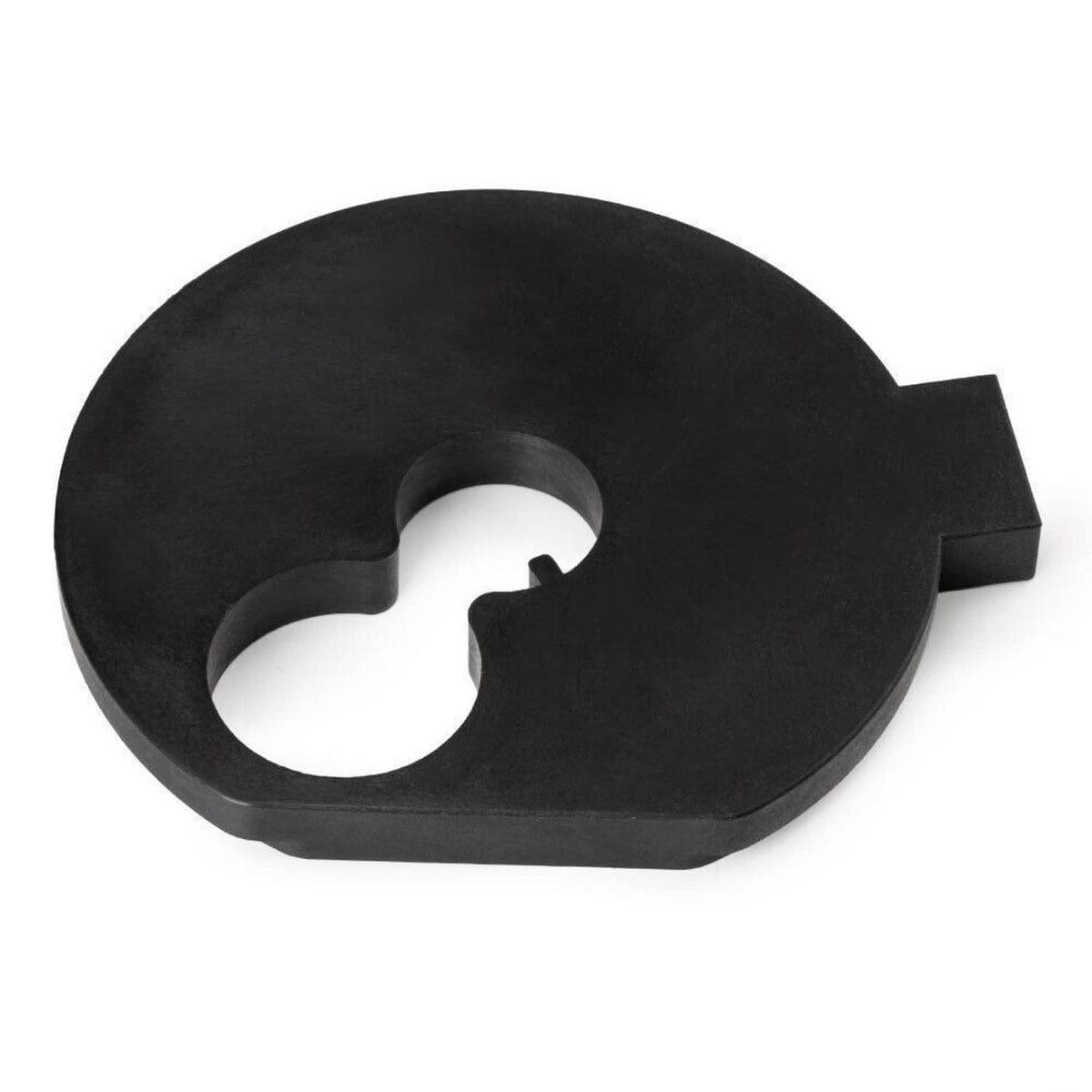 Black plastic mounting ring with cutout for steering torque sensor