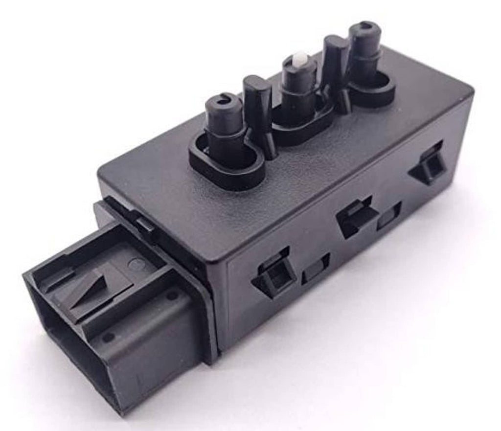 6-way power seat adjustment switch with open connector and button sockets, driver side