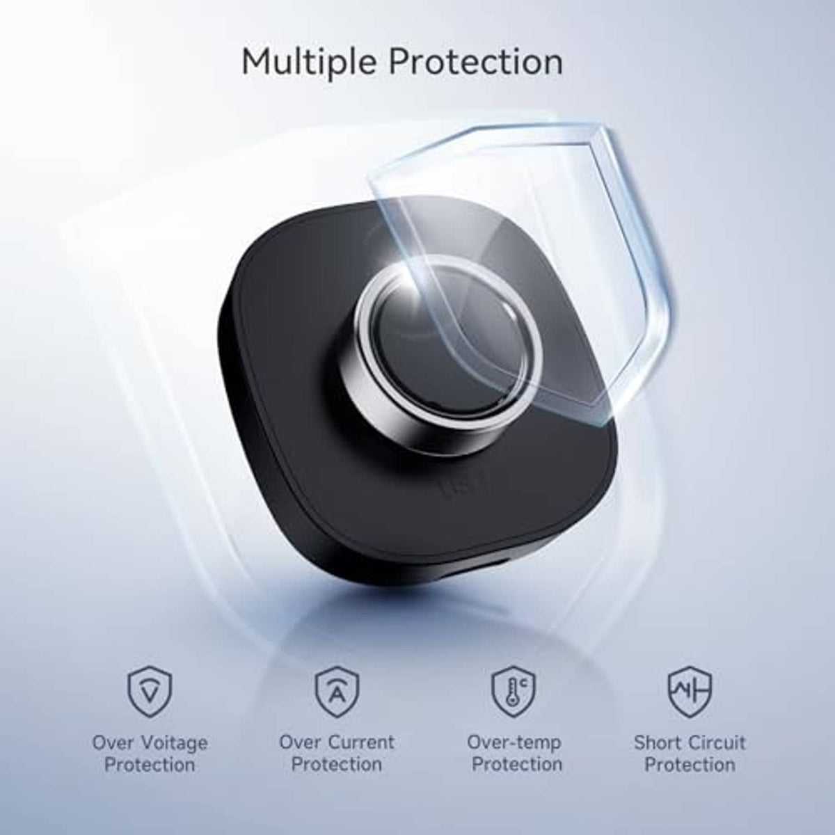 Black ring charger dock with protective charging ring contact plate