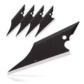 Set of 5 dark corner reach squeegee blades with round mounting holes