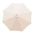 Double-layer offset patio umbrella replacement canopy, cream with center vent button