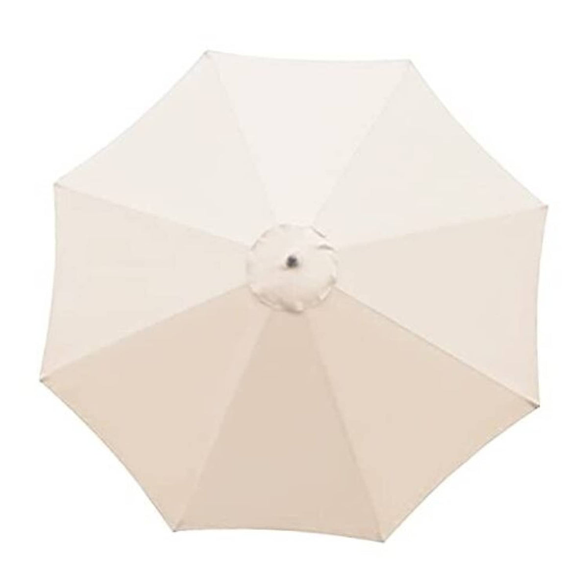 Double-layer offset patio umbrella replacement canopy, cream with center vent button