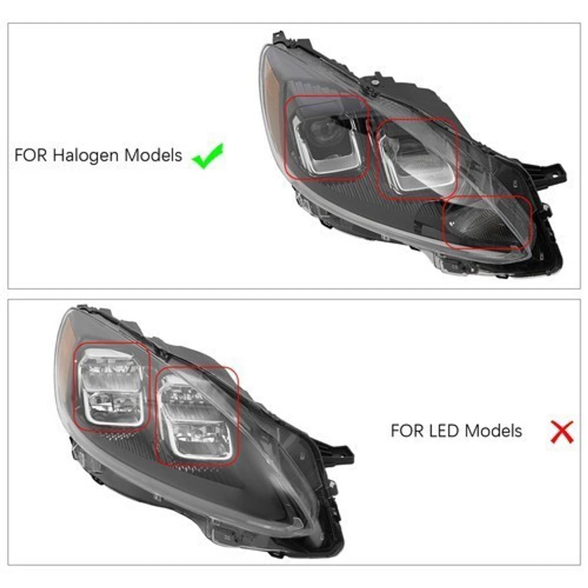 Right-side halogen headlight showing amber side marker and dual projector lenses