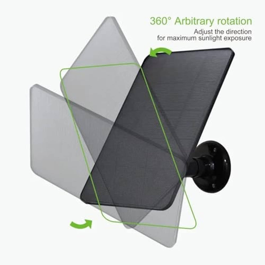 Adjustable solar panel with bracket and cable for maximum sun exposure