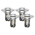 Set of four chrome pop-up sink drain strainers with removable filter baskets