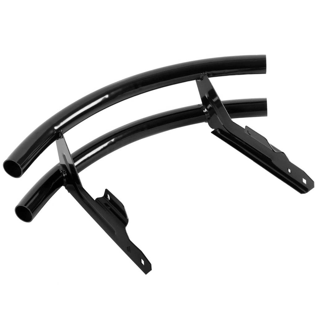Black front bumper guard with curved bars and mounting brackets