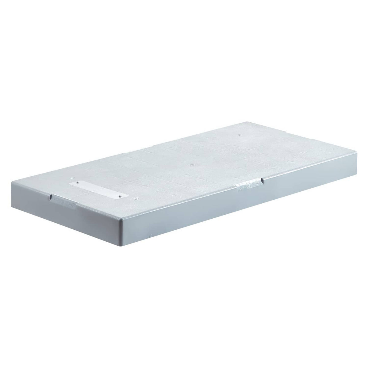 Gray anti-vibration outdoor mini split pad with corner mounting slots