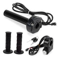 Carbon-fiber throttle grip with key ignition, wiring harness, and lock/unlock keys
