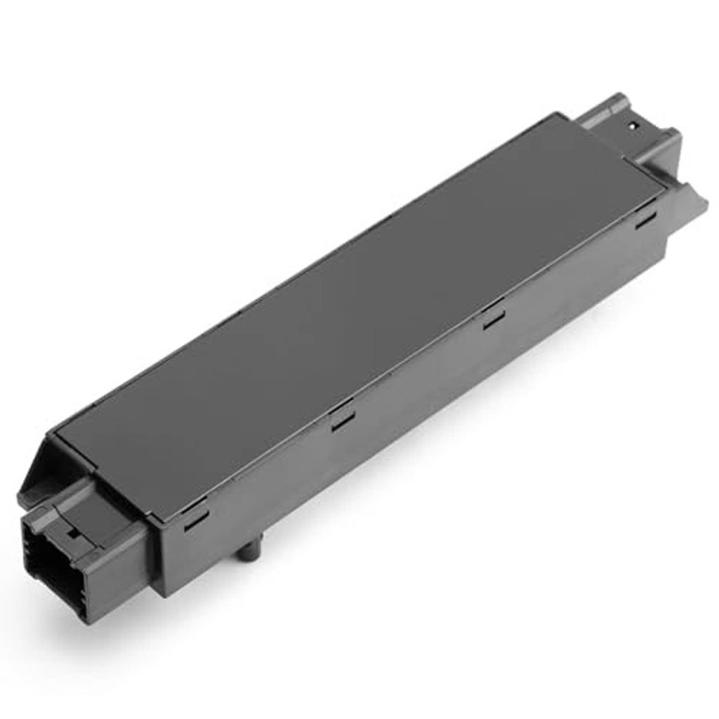 Power seat switch control module with top opening and side tabs, dark gray