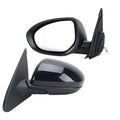 Left driver-side mirror assembly with black housing and dark reflective glass