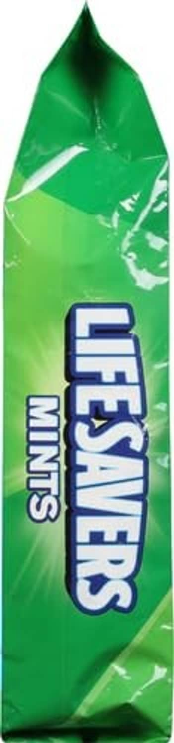 Green LIFE SAVERS mints bag with vertical brand and flavor text