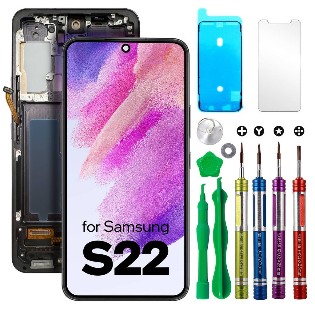 LCD screen replacement kit for smartphone, open back with display assembly and tools