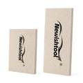 Wool felt squeegee pads, rectangular beige blocks with Newishtool logo, 2-pack