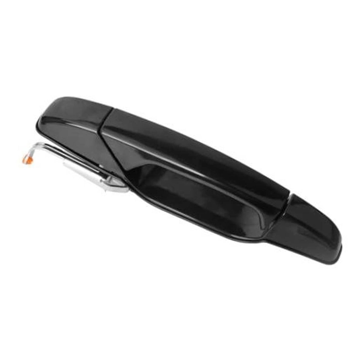 Black exterior door handle with chrome latch, outside front right passenger side