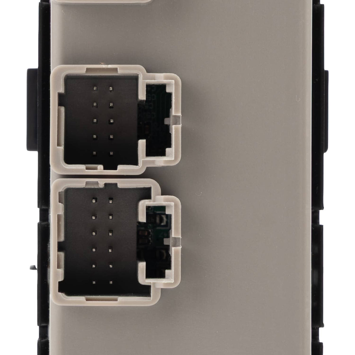 Driver side power window switch with two electrical connectors