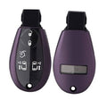 Dark purple smart remote key fob cover case with keyring loop and button cutouts