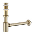 RivetOak RANDOM Brushed Gold Brass Bottle P Trap Set Without Overflow